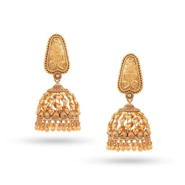 Intricate Mural Art Jhumkas 2