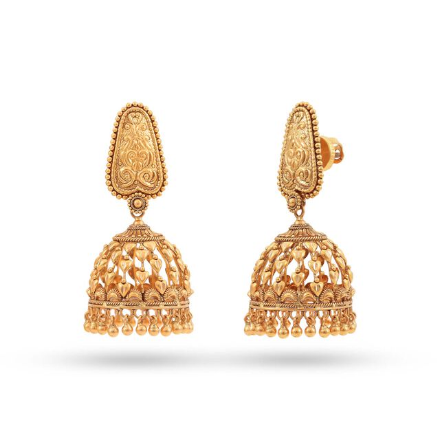 Intricate Mural Art Jhumkas 5