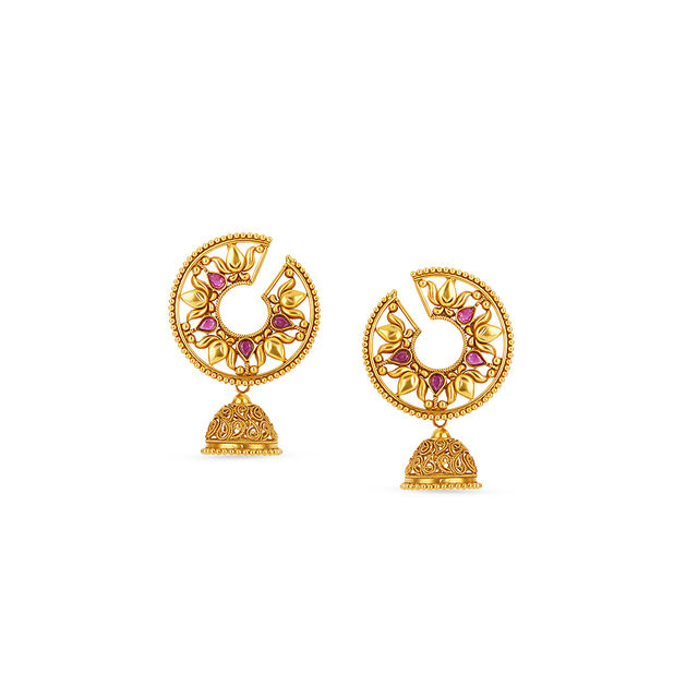 Tanishq 22KT Gold Earrings for Women 