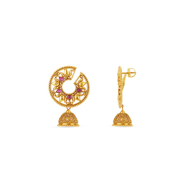 Tanishq 22KT Gold Earrings for Women 2