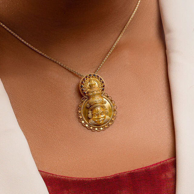 Exquisite Gold Kathakali Pendant 