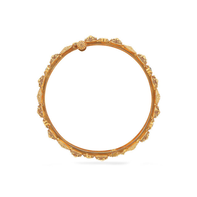 Charm of Pookkalams Gold Bangle 7