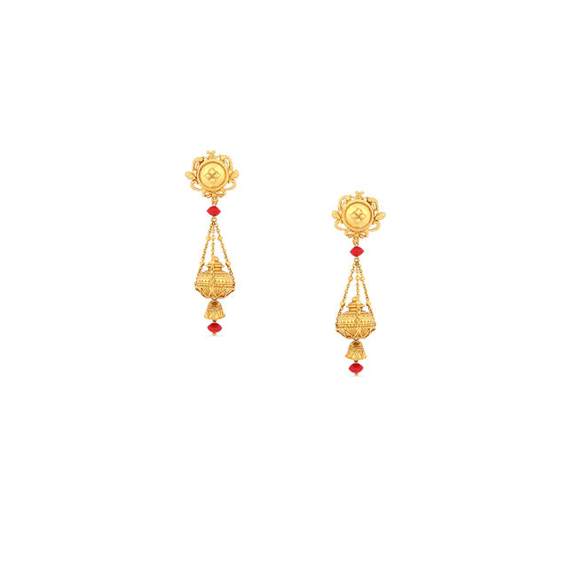 Tanishq 22KT Synthetic Stone Necklace Set for Women 5