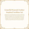 Graceful Peacock Feather Inspired Necklace Set 7