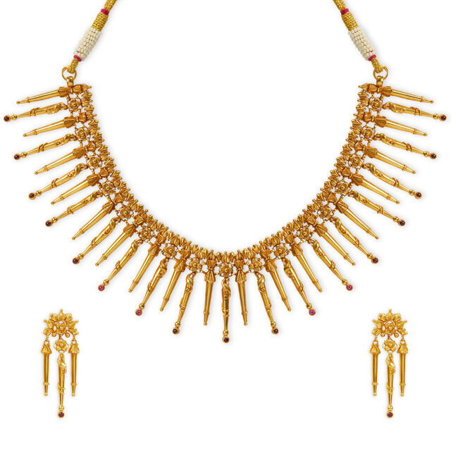 Traditional Sujimulla Mottu Necklace Set 