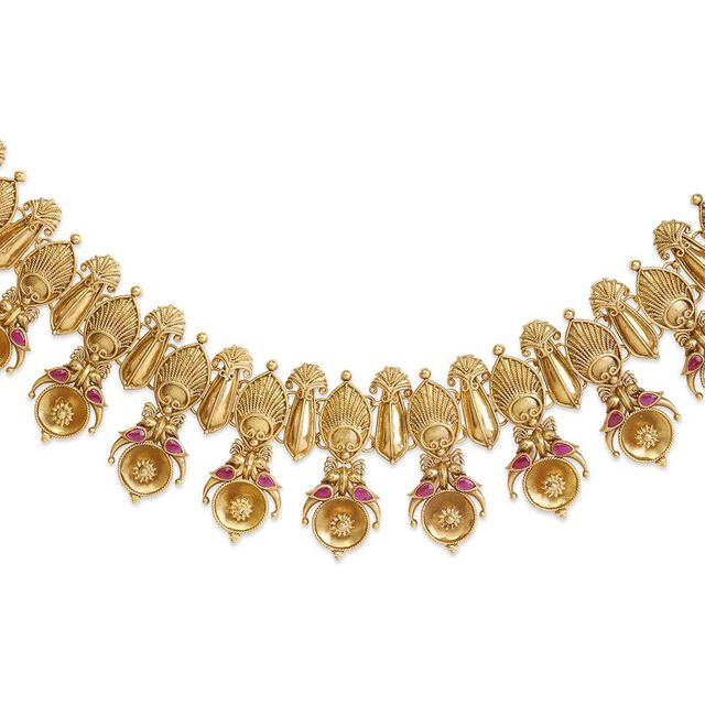 Intricate Kuzhiminni Necklace Set 6