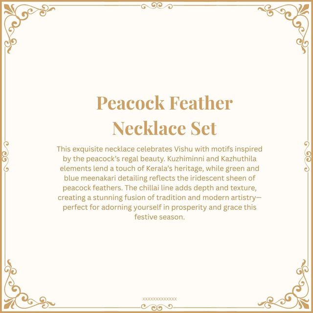 Peacock Feather Necklace Set 9