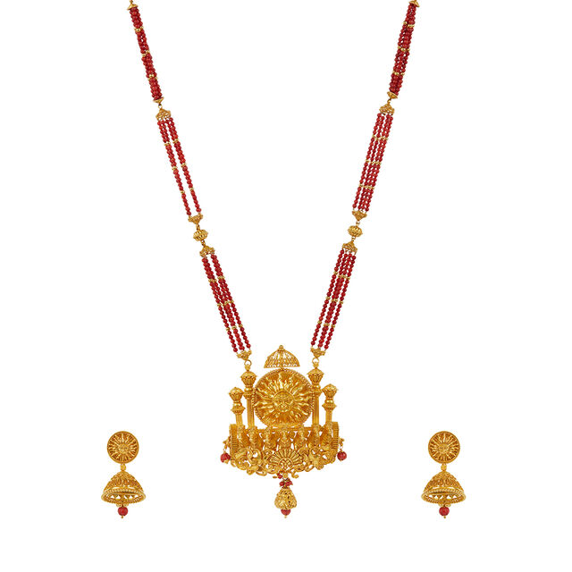 Tanishq 22 KT Gold Necklace Set for Women 