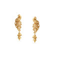 Ornate Peacock Gold Danglers 2