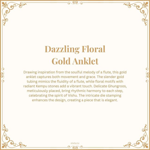 Dazzling Floral Gold Anklet 7