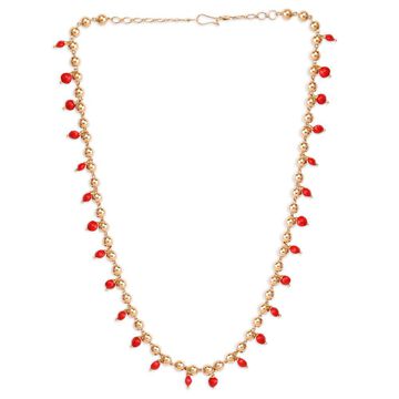 Eternal Bloom Red Coral Bead Necklace
