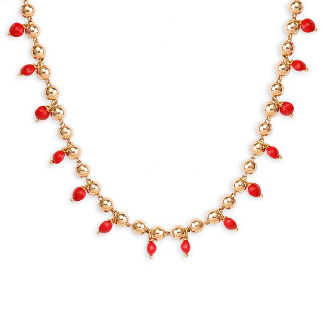 Eternal Bloom Red Coral Bead Necklace 2