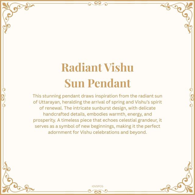Radiant Vishu Sun Pendant 6