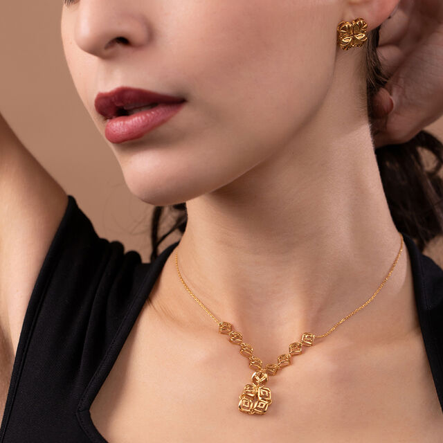 Y-Shaped Jali Necklace 8