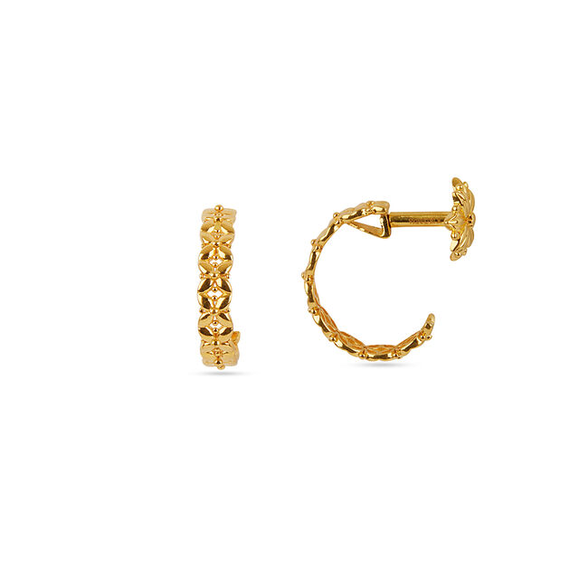 Dual-Sided Floral Hoop Earrings 6