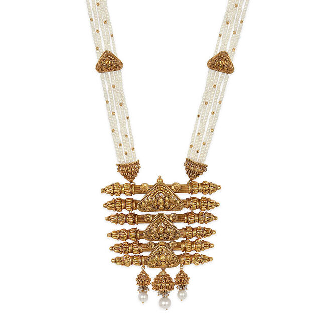 Tanishq 22KT Synthetic Stone Necklace Set for Women 3