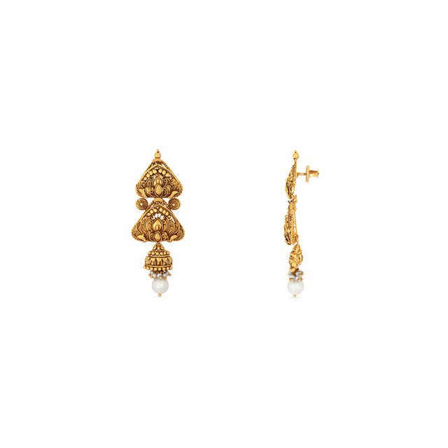 Tanishq 22KT Synthetic Stone Necklace Set for Women 6