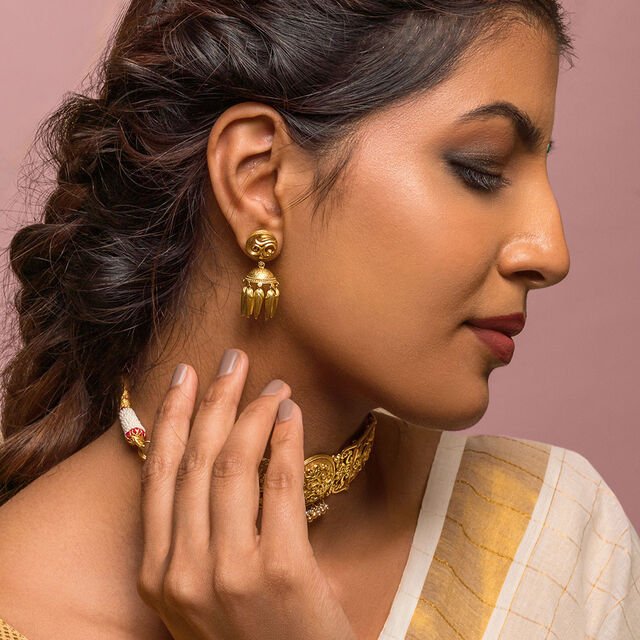 Tanishq 22KT  Gold Earrings  for Women
