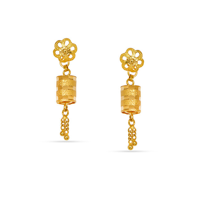 Tanishq 22KT Gold Earrings for Men 