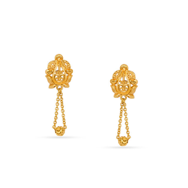 Tanishq 22KT Gold Earrings for Women 