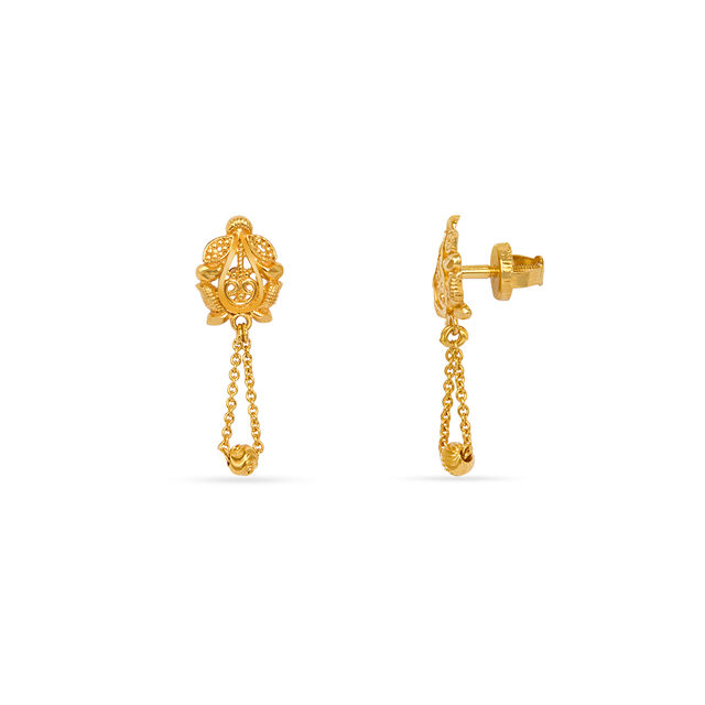 Tanishq 22KT Gold Earrings for Women 2