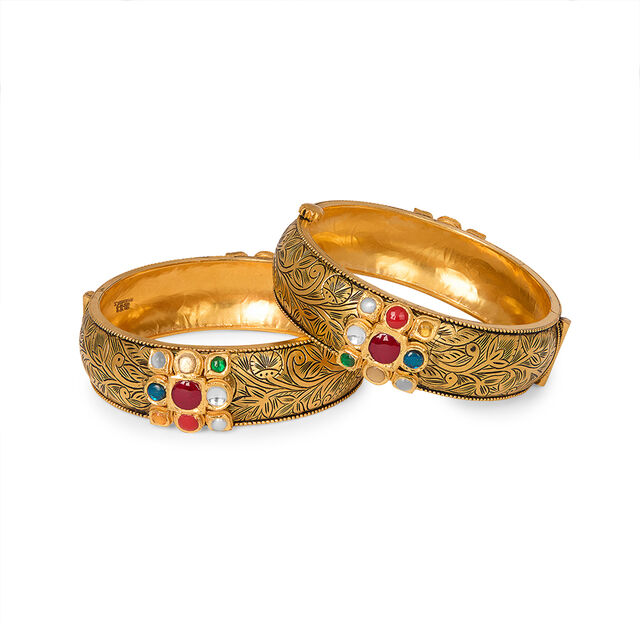 Tanishq 22KT  Gold Bangle  for Women 2