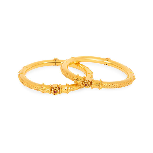 Tanishq 22KT Synthetic Stone Bangle for Women 5