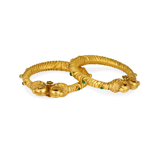 Tanishq 22KT Synthetic Stone Bangle for Women 5