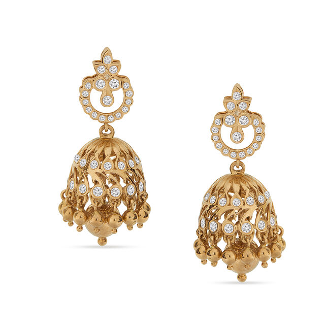 Tanishq 22KT Diamond Earrings for Women 