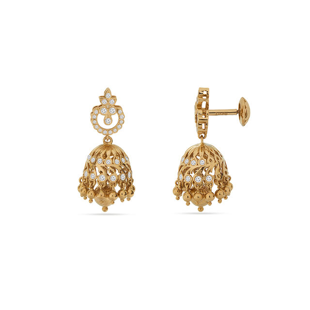 Tanishq 22KT Diamond Earrings for Women 2