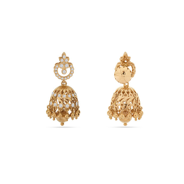 Tanishq 22KT Diamond Earrings for Women 3