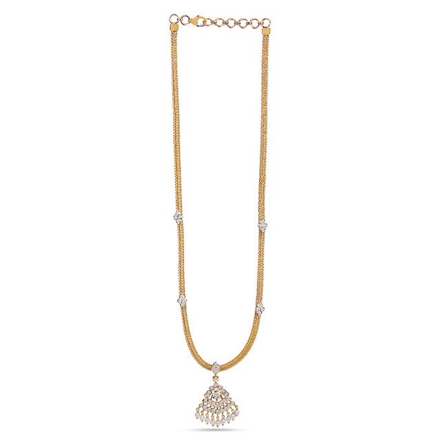 Tanishq 22KT Diamond Necklace for Women 