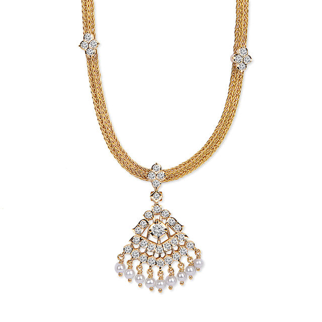 Tanishq 22KT Diamond Necklace for Women 2