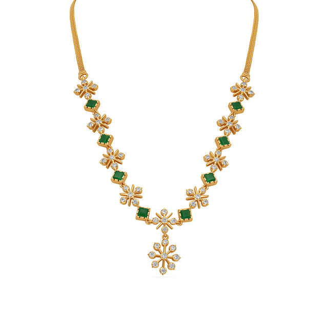 Tanishq 22KT Diamond Necklace for Women