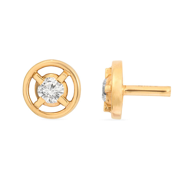 Tanishq 22KT Diamond Stud Earrings for Women 5