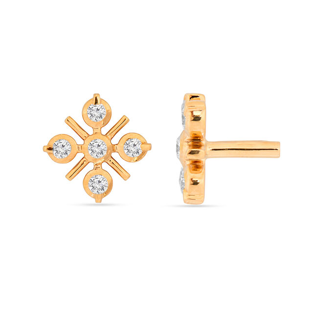 Cross Diamond Stud Earrings 2