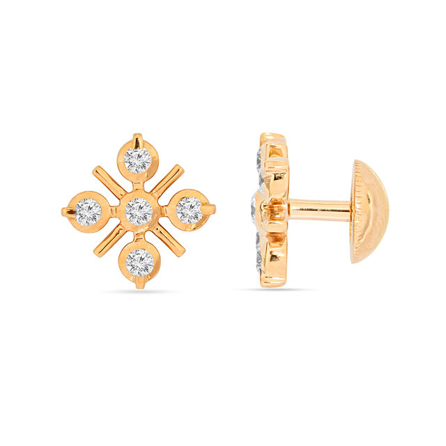 Cross Diamond Stud Earrings 3