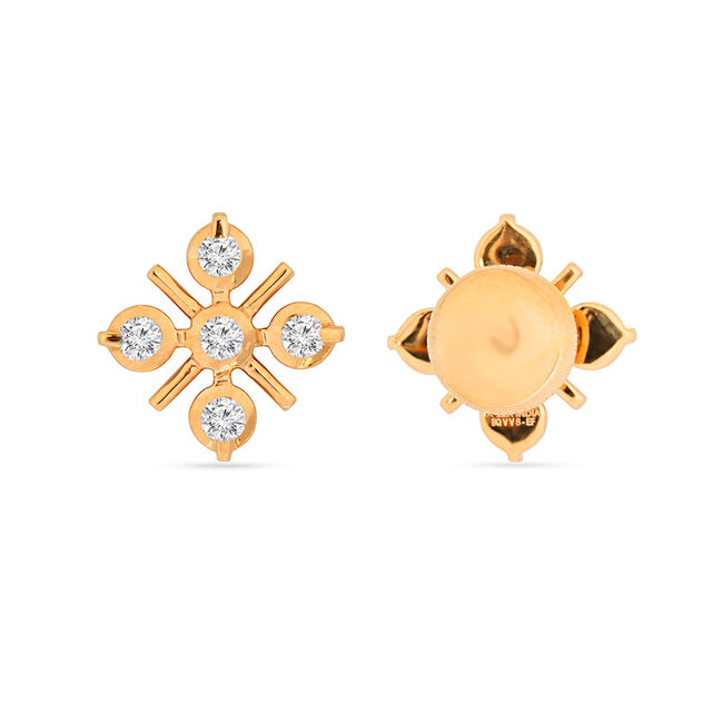 Cross Diamond Stud Earrings 4