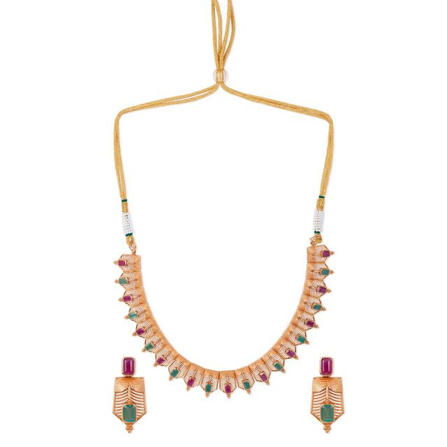 Tanishq 22KT Gold Necklace Set for Men 
