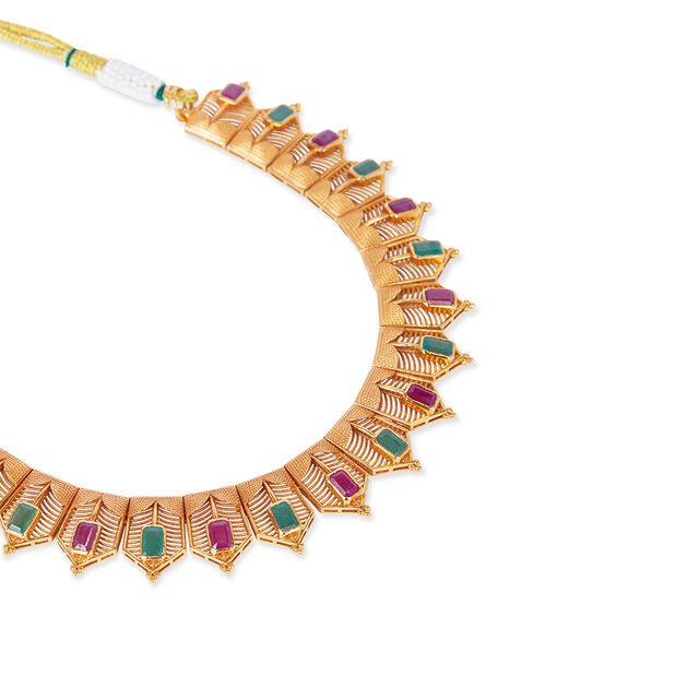Tanishq 22KT Gold Necklace Set for Men 3