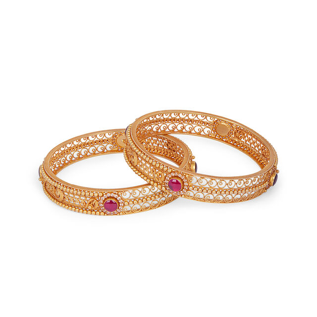 Tanishq 22KT  Gold Bangle  for Women 2