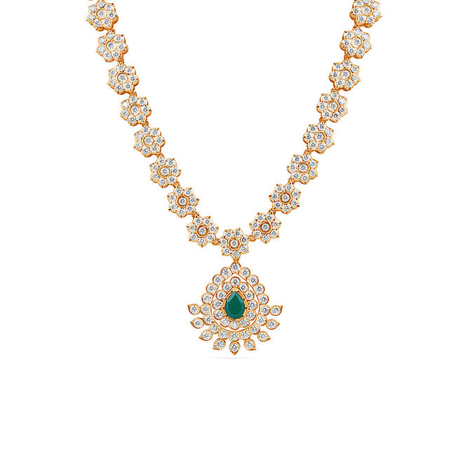 Tanishq 22KT Diamond Necklace for Women