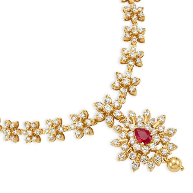 Tanishq 22KT Diamond Necklace for Women 4