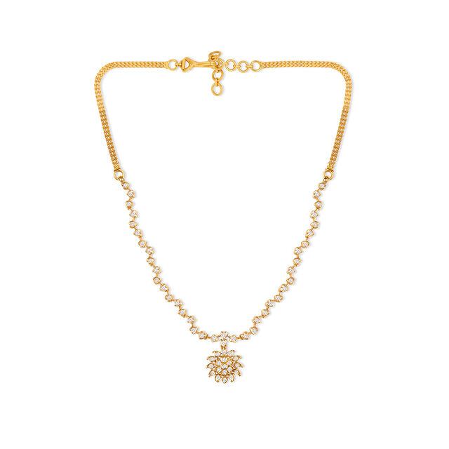 Tanishq 22KT Diamond Necklace for Women 