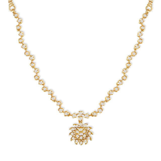 Tanishq 22KT Diamond Necklace for Women 3