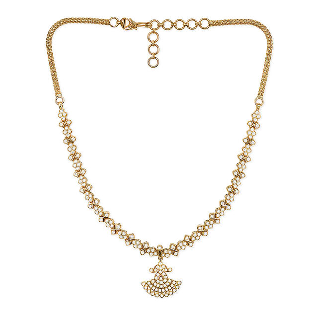 Tanishq 22KT Diamond Necklace for Women 