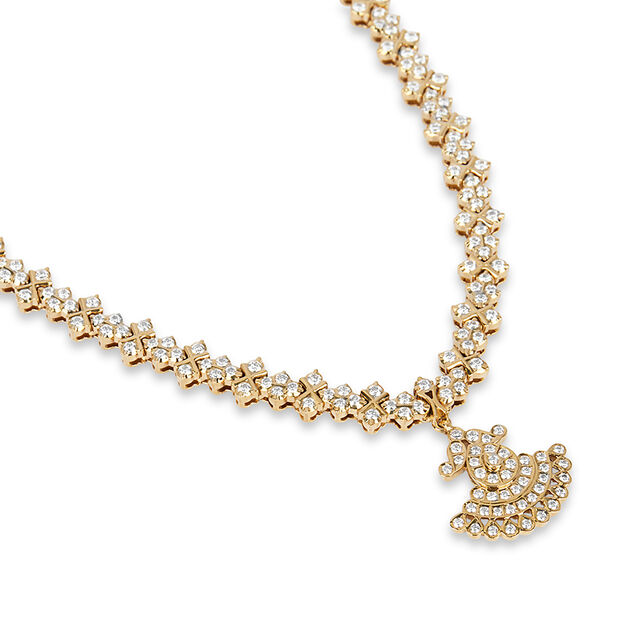 Tanishq 22KT Diamond Necklace for Women 4