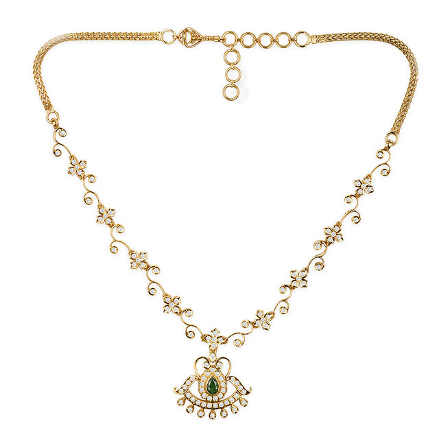 Tanishq 22KT Diamond Necklace for Women 