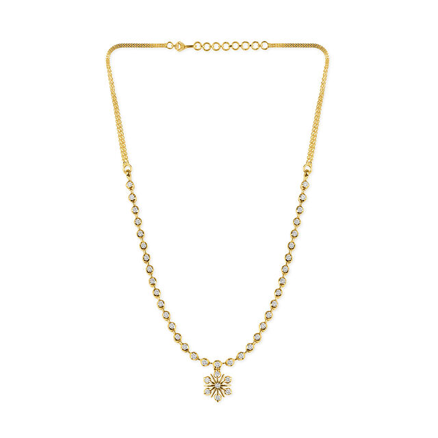 Tanishq 22KT Diamond Necklace for Women 
