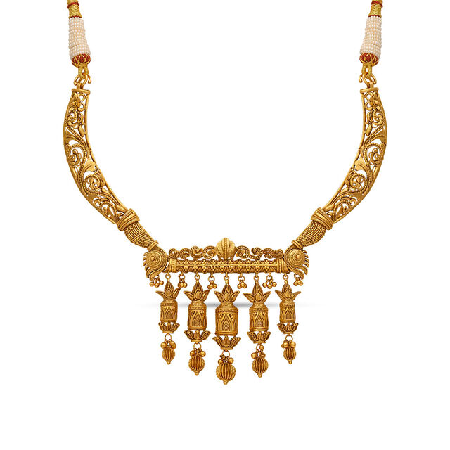 Tanishq 22 Karat Gold Necklace Set for Women 2